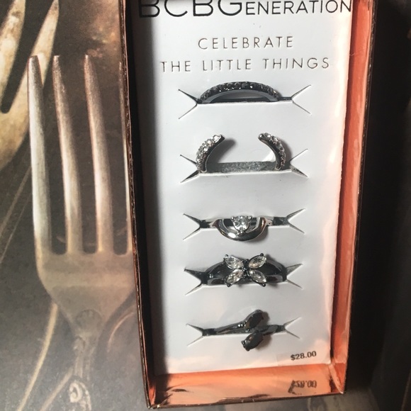 BCBG Stacking Midi Ring Set - Picture 4 of 5